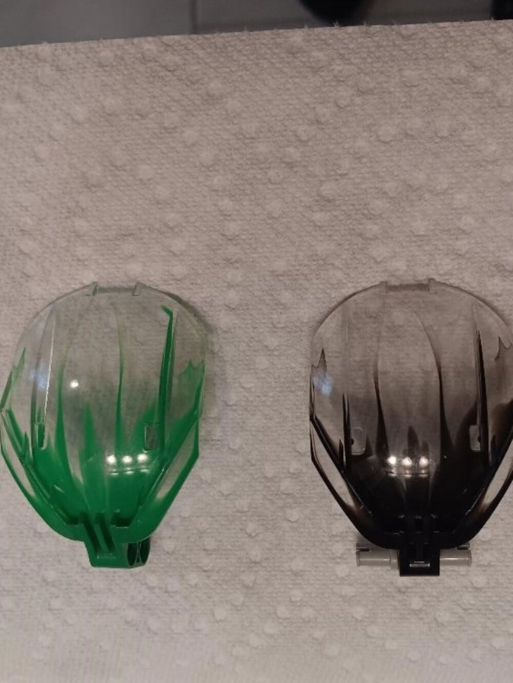 2 Pcs Lego Bionicle Bohrok Windscreen Green Black #41671 Replacement Part  T